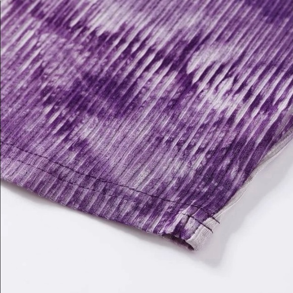 SHEIN One Strap Purple Tie-Dye Crop Top - Picture 4 of 8